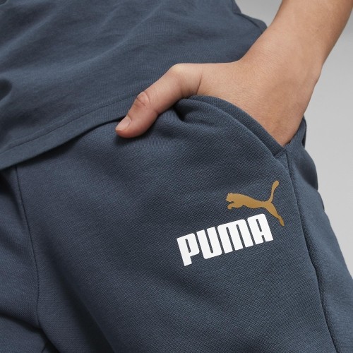 Puma spodnie młodzieżowe Ess + 2 Col Logo Pants Blue 586988 16