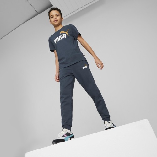 Puma spodnie młodzieżowe Ess + 2 Col Logo Pants Blue 586988 16