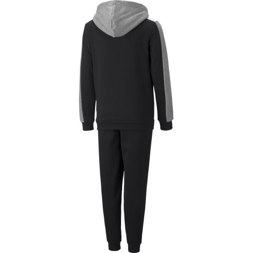 Puma dres dla młodzieży Ess+ Block Hooded Black Grey 670116 03