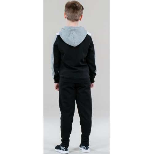 Puma dres dla młodzieży Ess+ Block Hooded Black Grey 670116 03