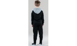 Puma dres dla młodzieży Ess+ Block Hooded Black Grey 670116 03