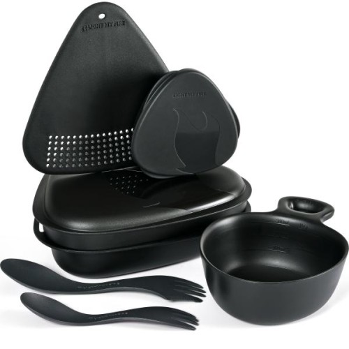 Zestaw naczyń turystycznych Outdoor MealKit 2.0, grafitowoczarny