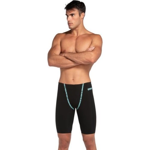 Męskie kąpielówki Primo Jammer HW Black - Teal 55 - 100