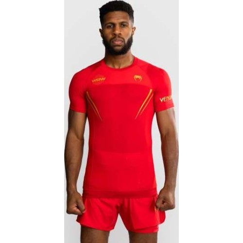 Rashguard z krótkim rękawem Venum x WOW FC – Fury Red/Gold