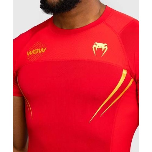 Rashguard z krótkim rękawem Venum x WOW FC – Fury Red/Gold