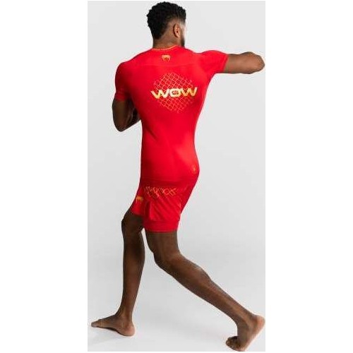 Rashguard z krótkim rękawem Venum x WOW FC – Fury Red/Gold
