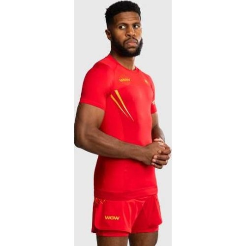 Rashguard z krótkim rękawem Venum x WOW FC – Fury Red/Gold