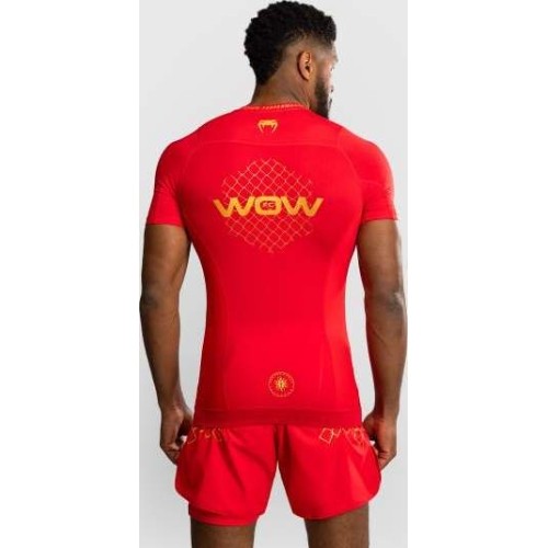 Rashguard z krótkim rękawem Venum x WOW FC – Fury Red/Gold