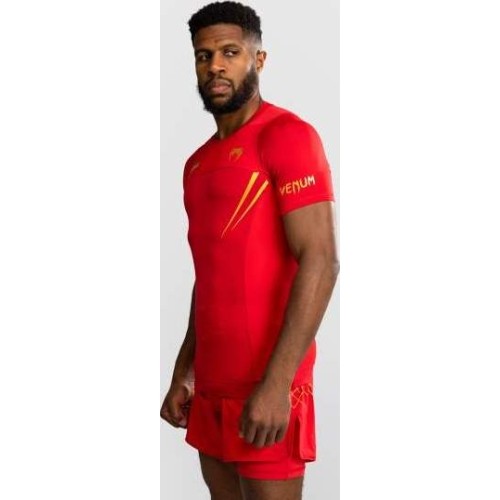 Rashguard z krótkim rękawem Venum x WOW FC – Fury Red/Gold