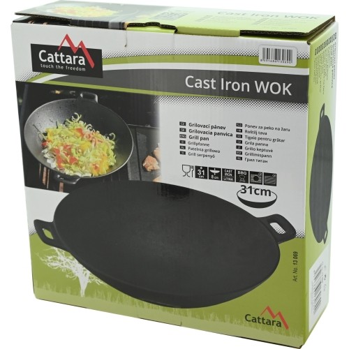 Patelnia WOK żeliwna 31 cm