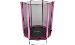 Trampolina Plum Junior z siatką ochronną, różowa, 4 ft