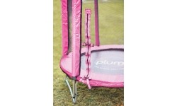 Trampolina Plum Junior z siatką ochronną, różowa, 4 ft