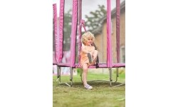 Trampolina Plum Junior z siatką ochronną, różowa, 4 ft
