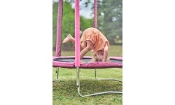 Trampolina Plum Junior z siatką ochronną, różowa, 4 ft