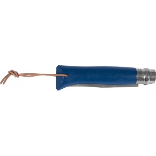 Opinel Colorama 08 Inox Grab blue nóż z paskiem, z pochewką