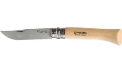 Nóż Opinel 10 inox z drewna bukowego w blistrze