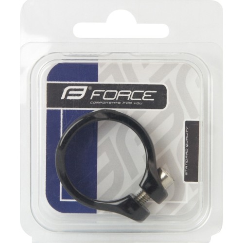 Zacisk sztycy FORCE 34,9mm (aluminiowy, czarny)