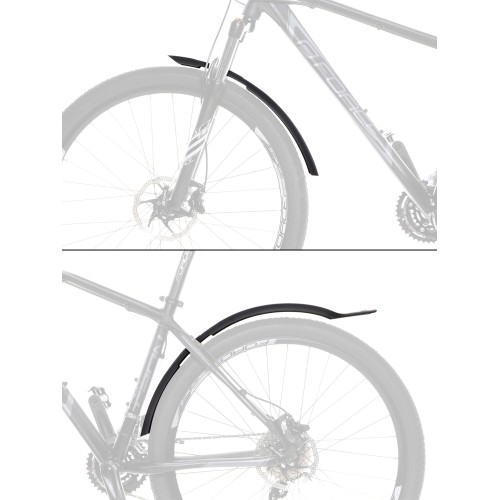 Zestaw błotników FORCE 24-28" (plastikowe, czarne)