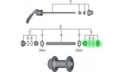 Nakrętka i stożek Shimano HB-RM66 (prawy)