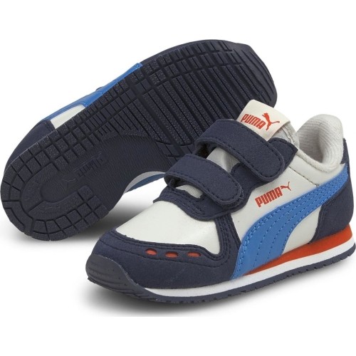 Puma Cabana Racer SL V Inf buty dziecięce Nimbus White Blue Red 351980 93