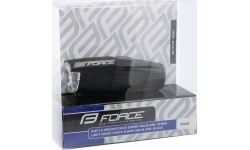 Lampka przednia FORCE Shark 500 USB (czarna)