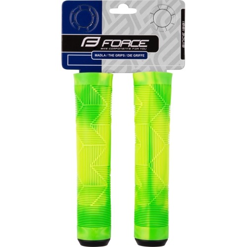 Chwyty kierownicy Force BMX 145 mm (zielono-żółte)