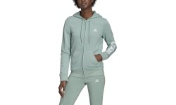 Bluza damska Adidas W Lin FT FZ Hoodie zielona GL0795