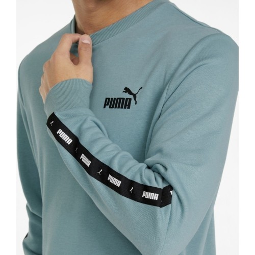 Bluza męska Puma Ess+ Tape Crew Green 847384 50