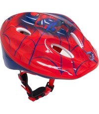 Kask rowerowy dziecięcy SPIDERMAN, 52-56 cm, czerwono-niebieski
