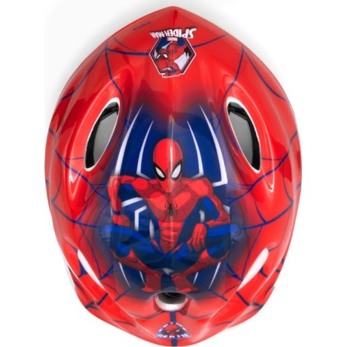 Kask rowerowy dziecięcy SPIDERMAN, 52-56 cm, czerwono-niebieski
