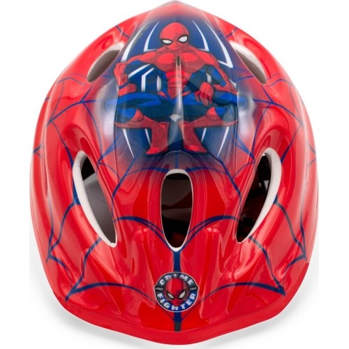 Kask rowerowy dziecięcy SPIDERMAN, 52-56 cm, czerwono-niebieski