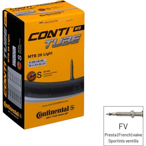 Dętka Continental MTB 26 Light, 26" x 1.75/2.4" (47/60-559), FV 42 mm