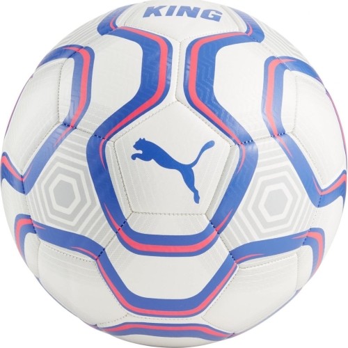 Piłka nożna Puma King Ball biało-niebieska 084349 01