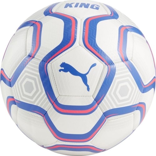 Piłka nożna Puma King Ball biało-niebieska 084349 01