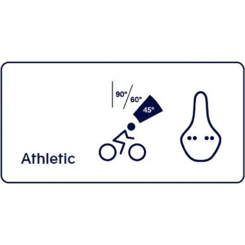 Siodełko Selle Royal Lookin Evo Athletic Unisex Stracciatella, 261 x 158 mm (czarne)