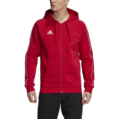 Bluza męska Adidas Core 18 FZ Hoody, czerwona FT8071