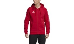 Bluza męska Adidas Core 18 FZ Hoody, czerwona FT8071