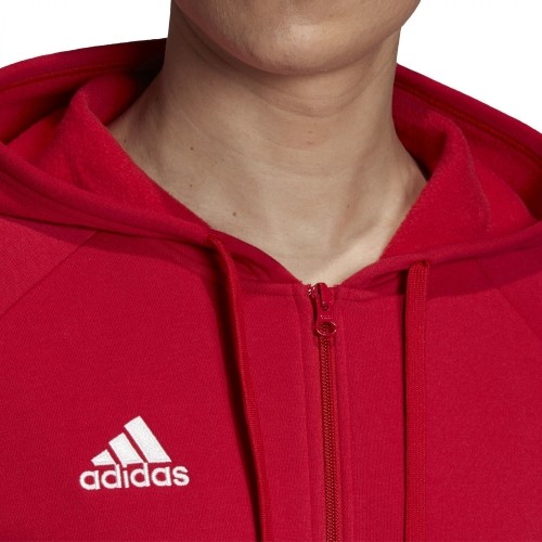 Bluza męska Adidas Core 18 FZ Hoody, czerwona FT8071