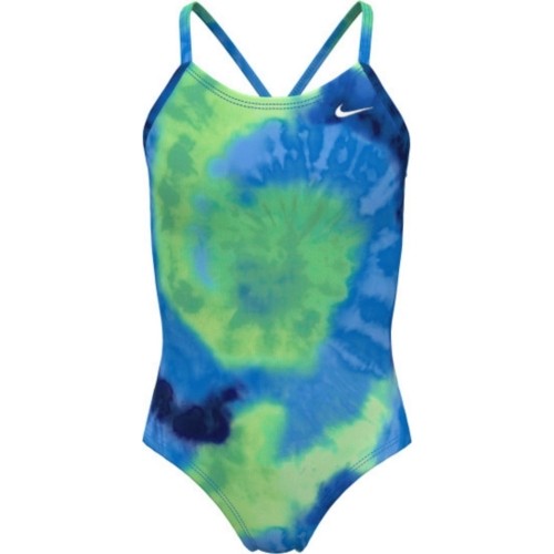 Strój kąpielowy dla dziewcząt Nike Nk G Tie Dye Crossback Blue NESSE763 338