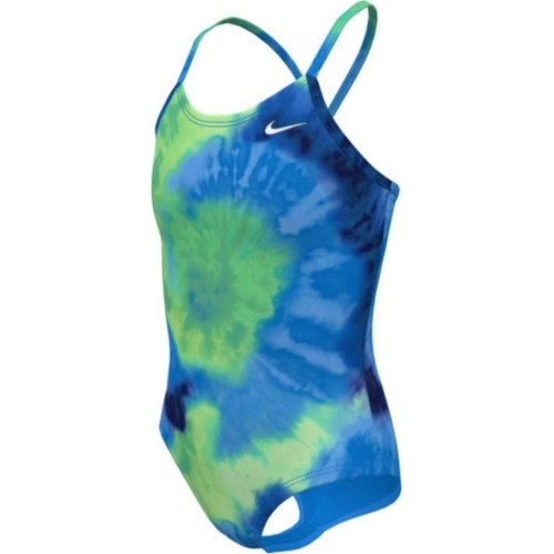 Strój kąpielowy dla dziewcząt Nike Nk G Tie Dye Crossback Blue NESSE763 338