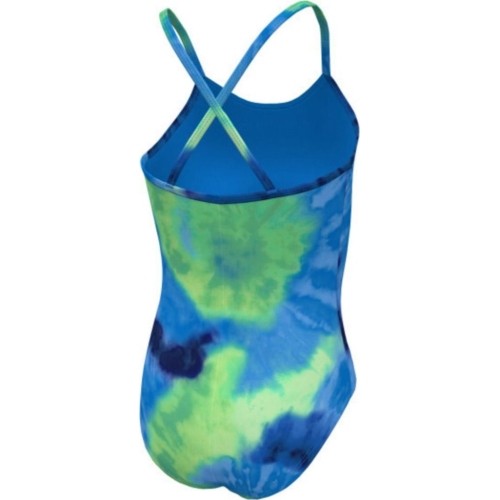 Strój kąpielowy dla dziewcząt Nike Nk G Tie Dye Crossback Blue NESSE763 338