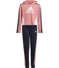 Dres dla dziewczynek Adidas G Hooded Crop Ts Black Pink GM8933