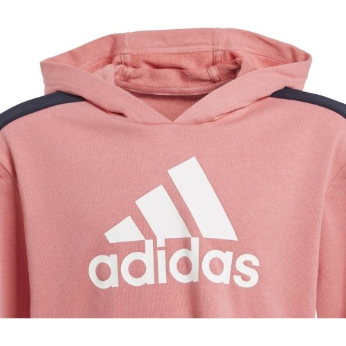 Dres dla dziewczynek Adidas G Hooded Crop Ts Black Pink GM8933