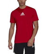 Koszulka męska Adidas 3S Back Tee czerwona GM4318
