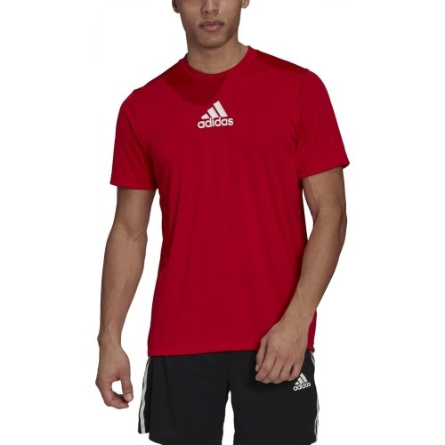 Koszulka męska Adidas 3S Back Tee czerwona GM4318