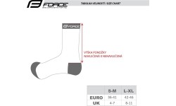 Skarpety FORCE Stripe, rozmiar S-M (36-41), czarne