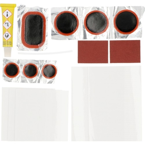 Zestaw naprawczy dętek Fischer Flickbox Universal // 12 łatek + papier ścierny + klej