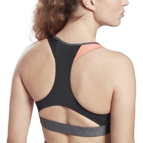 Stanik sportowy damski Reebok Ts Lux Racer Bra Pa Grey GP3413