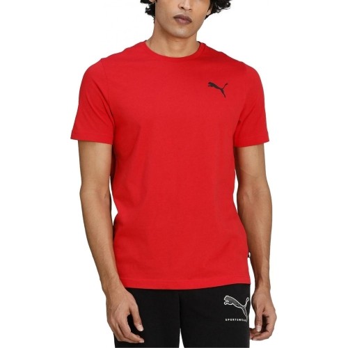 Puma męski bawełniany T-shirt ESS Small Logo Tee Red 586668 47