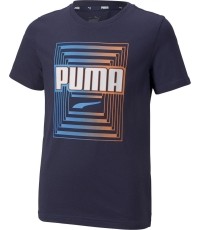 Koszulka młodzieżowa Puma Alpha Graphic Tee, niebieska 847292 06